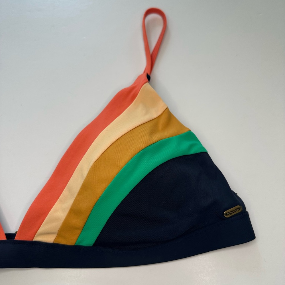 Rip Curl Day Break Multi Fixed Tri Bikini Top NWT Women’s Size Medium - Picture 3 of 8